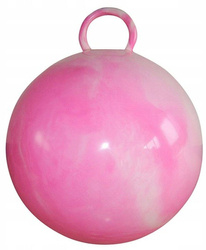 JUMPING RUBBER BALL WITH A HANDLE 55 CM FOR EXERCISE AND PLAY 10633 MADEJ