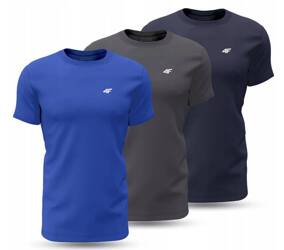 Men's T-shirts 4F 3-pack set mix basic color for everyday use