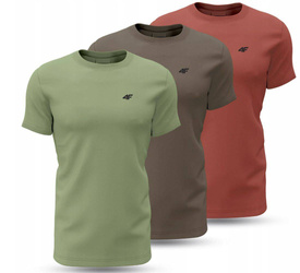 Men's T-shirts 4F 3-pack set mix color basic for everyday use