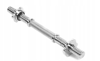 Short, straight screw bar for a 40 cm dumbbell