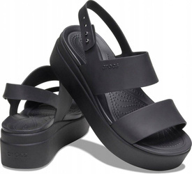 WOMEN'S CROCS BROOKLYN LOW WEDGE 206453-060 WEDGE SANDALS