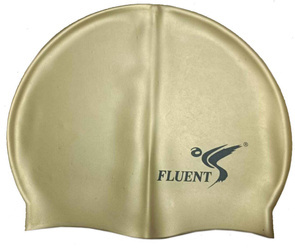 Fluent SC302 Gold Silicone Swim Cap for Pool