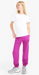 Getry dla dziewczynki F239 4F legginsy sportowe dziecięce  bawełniane r 146