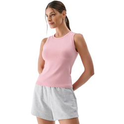 Women's Cotton T-Shirt 4F F1990 V-Neck