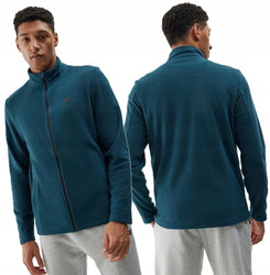 MEN'S FLEECE WITH ZIPPER WARM SWEATSHIRT WITH STAND-UP COLLAR 4F M175 4FWSS24TFLEM175
