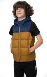 4F M079A Boys' Brown Sleeveless Vest
