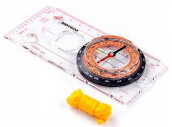 Meteor Cartographic Tourist Compass with String and Ruler 71021