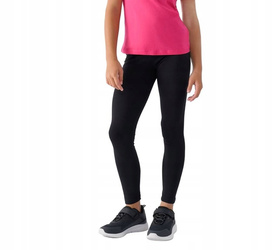 Getry dla dziewczynki F239 4F legginsy sportowe dziecięce  bawełniane r 152