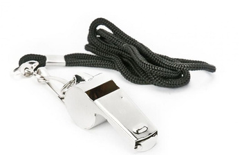 Metallic Chrome Referee Whistle Allright AS07001