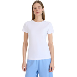 Women's Cotton T-Shirt 4F F1990 V-Neck