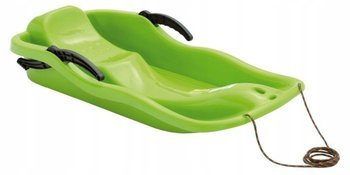 Sliced ​​plastic snow slide with brakes