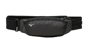 Black MIZUNO waist pouch, a sleek sports accessory.