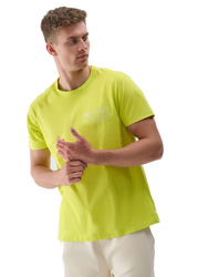 KOSZULKA MĘSKA BAWEŁNIANA T-SHIRT MĘSKI SPORTOWY Z NADRUKIEM 4F M2472