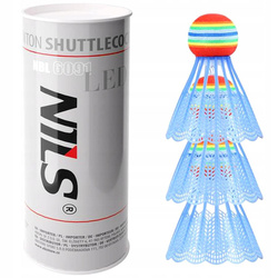 LED Nylon Badminton Shuttlecocks 3X NBL6091 Nils