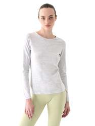 Women's Cotton T-Shirt 4F F1990 V-Neck