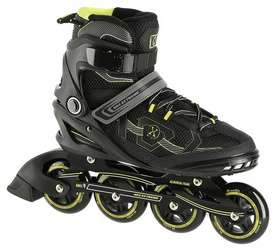 Men's recreational black skates NILS ABEC-9 NA9157 wheels 82A size 42