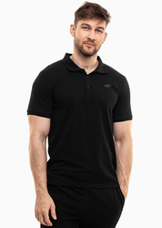 Men's 4F polo shirt, gray cotton polo shirt, size L