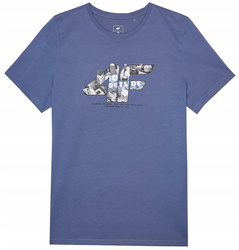 KOSZULKA SPORTOWA NIEBIESKA T-SHIRT DZIECIĘCY 4F M2210