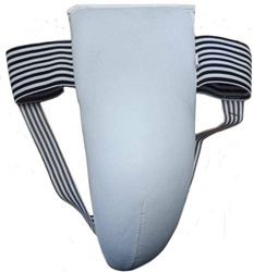 Men's Boxing Suspensor Action Groin Protector White Size XL