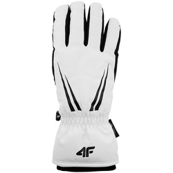 Winter Gloves 4F JRED001 White Unisex Five-Finger