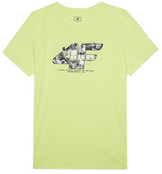 KOSZULKA SPORTOWA ZIELEŃ T-SHIRT DZIECIĘCY 4F M2210
