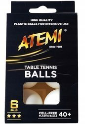 Tennis Balls Atemi 3*** White (6 Pack)