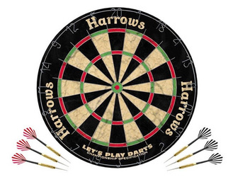 Harrows Let's Play Darts Game Set, Sisal Dartboard