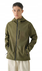 KURTKA MĘSKA SOFTSHELL KHAKI 4F M397 MEMBRANA NEODRY