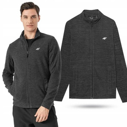 MEN'S FLEECE WITH ZIPPER WARM SWEATSHIRT WITH STAND-UP COLLAR 4F M247 r 3XL