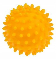 Piłeczka sensoryczna TULLO żółta do masażu 9 cm