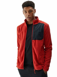 MEN'S FLEECE WITH ZIPPER WARM SWEATSHIRT WITH STAND-UP COLLAR 4F M250 r 3XL