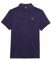 Men's 4F polo shirt, navy Blue cotton polo shirt, size M