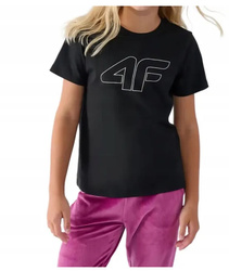T-shirt młodzieżowy 4F modna koszulka sportowa dziewczęca F1803 r 124