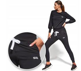 Spodnie dresowe bawełniane damskie Gatta czarne klasyczne r M